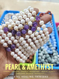 Pearl & Amethyst - Stretch Bracelet