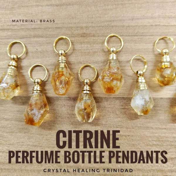 Citrine Oil/Perfume Bottle Pendant