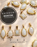 Rainbow Moonstone Pendents