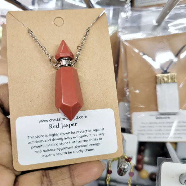 Red Jasper - Bottle Necklace