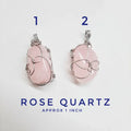 Rose Quartz-tumble stone pendants