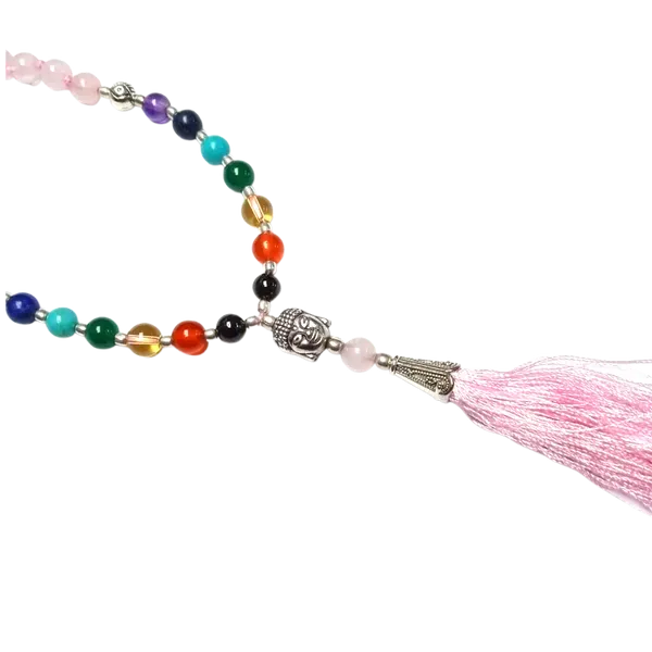 Rose Quartz Chakra Mala