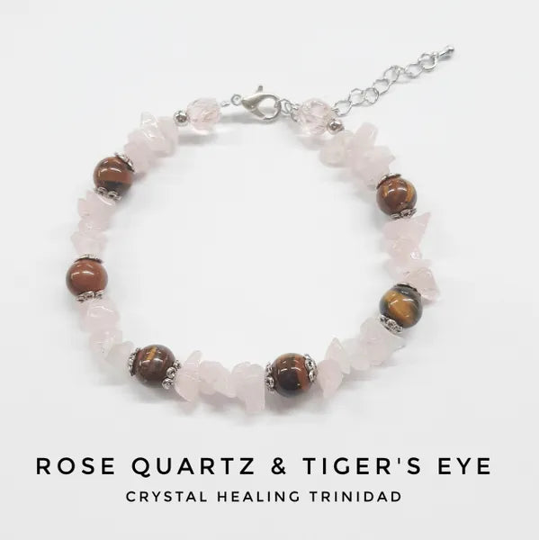 Rose Quartz & Tiger's Eye Med To Large
