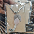 Rose quartz and clear quartz
