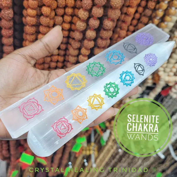 Selenite Chakra Wand