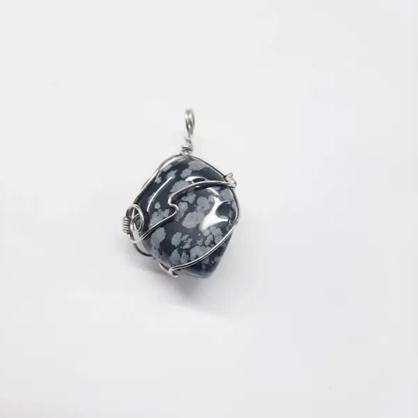 Snowflake Obsidian - stainless seel