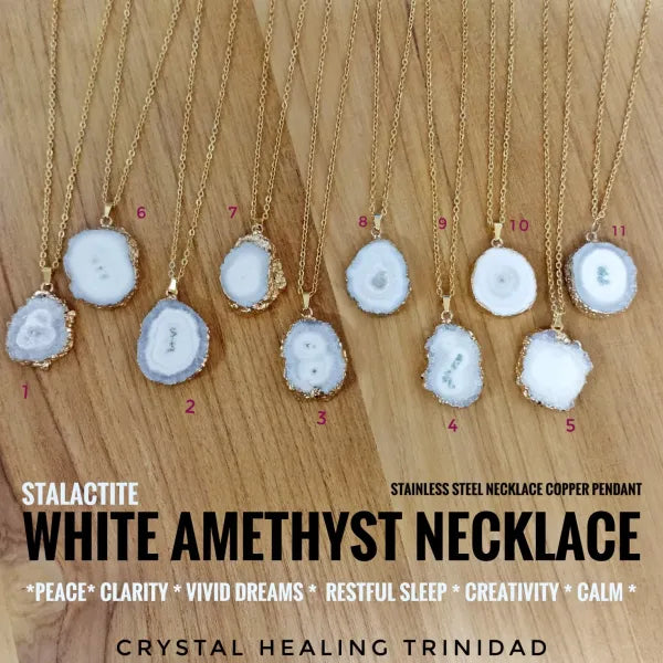 Stalactite- White Amethyst Necklace