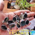 Sterling Silver - Sheen Obsidian Pendants- - App .5 inches