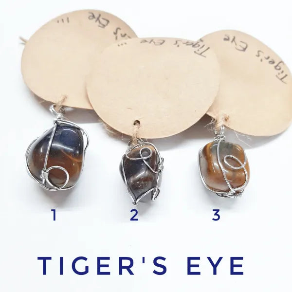 Tiger's Eye -stainless steel pendant