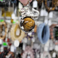 Tiger's Eye Elephant Pendant