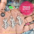 Trishul Om Silver Pendant