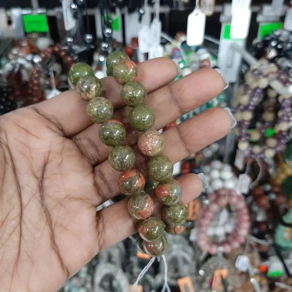 Unakite Bracelet - 10mm Medium