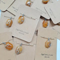 Yellow Calcite Pendants - Stainless Steel