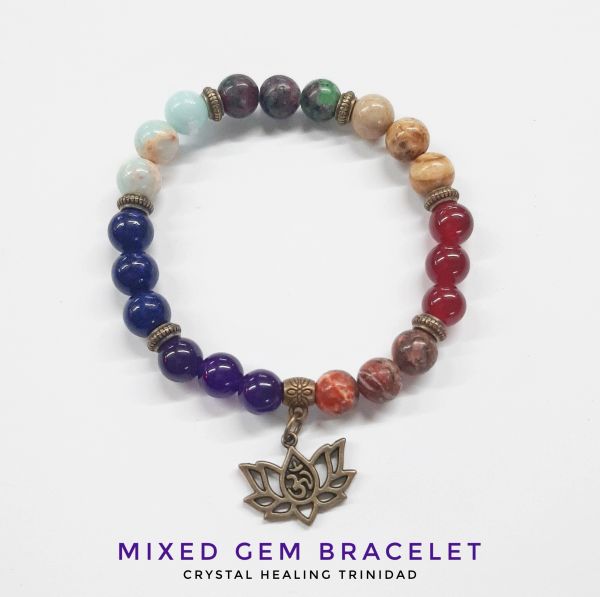 Mixed Gem Bracelet Med (8mm)